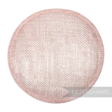 Petershams Millinery Supplies round blush pink metallic lurex sinamay fascinator hat base for millinery projects
