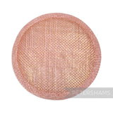 Petershams Millinery Supplies 10.5cm round pink metallic lurex sinamay fascinator hat base for millinery projects