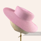 Petershams Millinery Supplies pink polybraid boater fascinator hat base