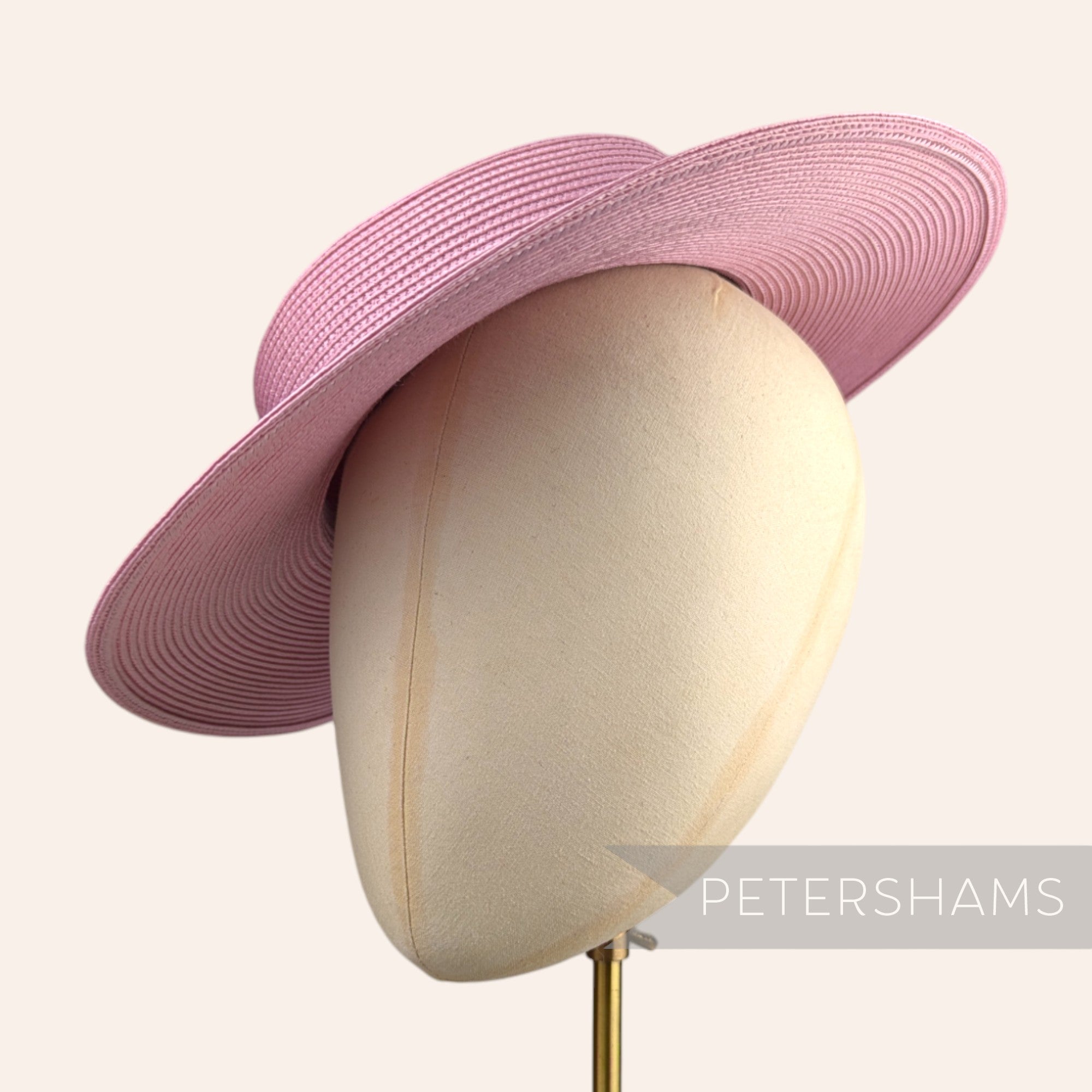 Petershams Millinery Supplies pink polybraid boater fascinator hat base