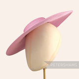 Petershams Millinery Supplies pink polybraid cartwheel fascinator hat base