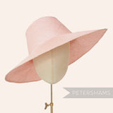 Petershams Millinery Supplies peachy pink ramie straw capeline hat body with 1x1 weave