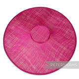 Petershams Millinery Supplies oversized cerise pink sinamay cartwheel fascinator hat base for millinery projects