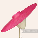 Petershams Millinery Supplies extreme fuchsia pink sinamay cartwheel fascinator hat base