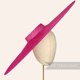 Petershams Millinery Supplies extreme cerise pink sinamay cartwheel fascinator hat base
