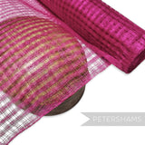 Petershams Millinery Supplies bright pink basket weave sinamay fabric, ideal for hat making and fascinators.