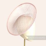 Petershams Millinery Supplies Amanda rose pink lattice weave sinamay fascinator hat base