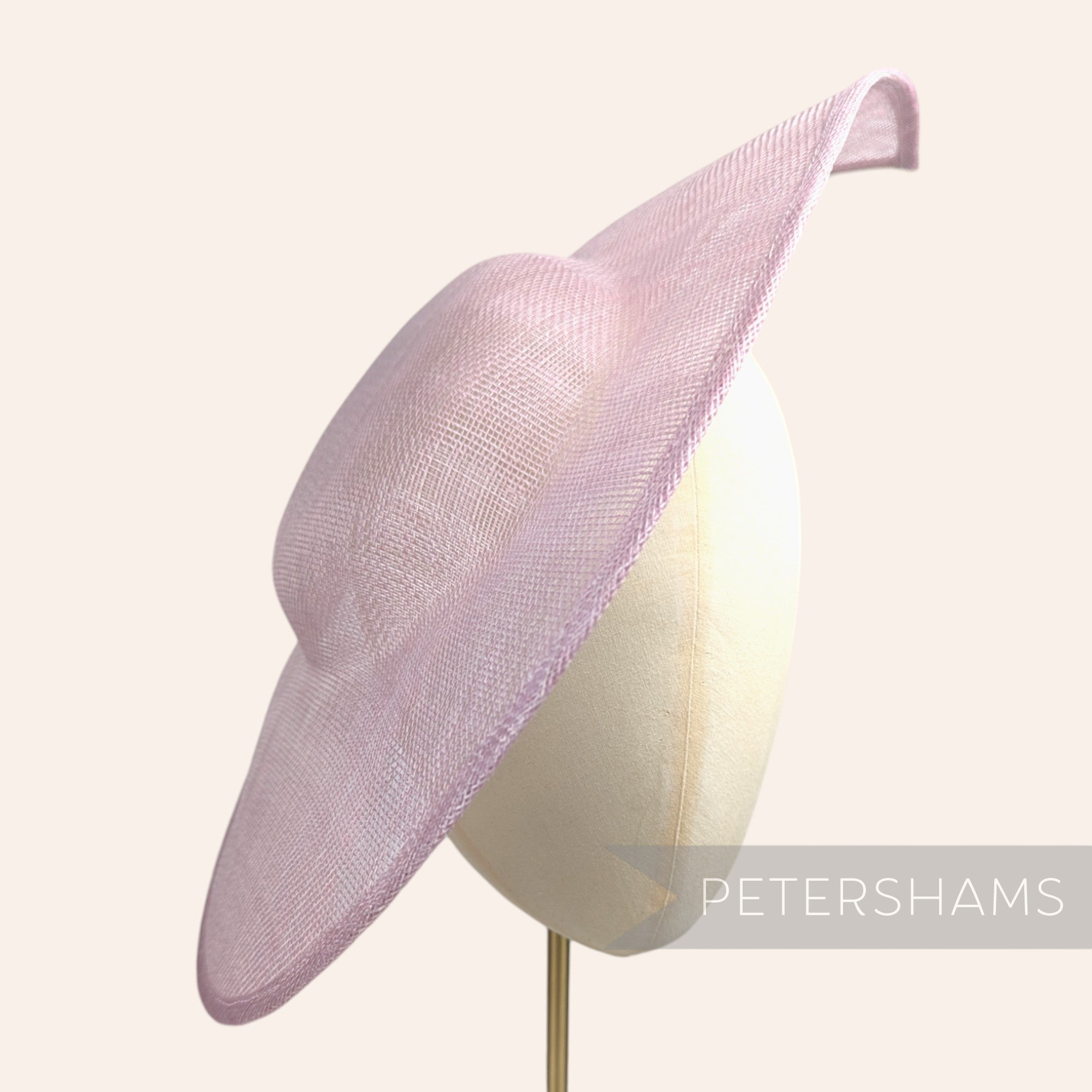 Petershams Millinery Supplies extra large heather sinamay fascinator hat base with a pointed tip