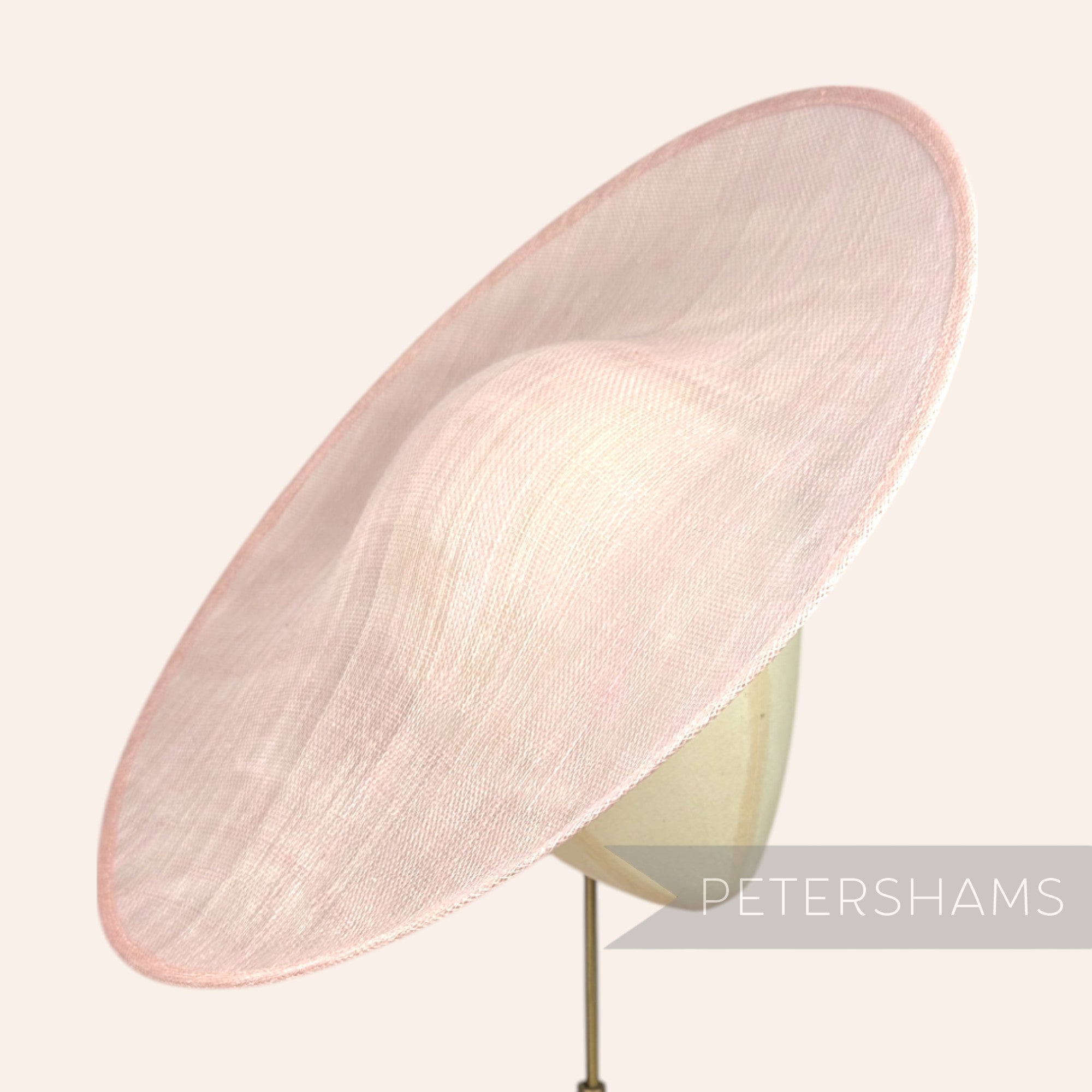 Petershams Millinery Supplies Catherine XL sloped pale pink sinamay fascinator hat base
