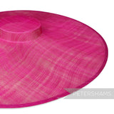 Petershams Millinery Supplies extreme cartwheel sinamay fascinator hat base in vibrant cerise pink
