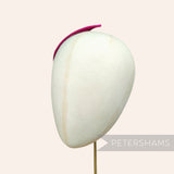 Petershams Millinery Supplies teardrop shaped pink sinamay hat base