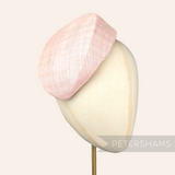 Petershams Millinery Supplies Betty sloped rose pink sinamay pillbox fascinator hat base