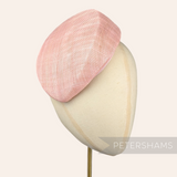 Petershams Millinery Supplies Betty sloped pale pink sinamay pillbox fascinator hat base