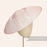 Petershams Millinery Supplies Charlotte extra large rose pink sinamay saucer fascinator hat base