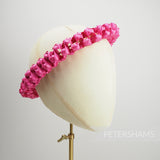 Petershams Millinery Supplies pink handwoven straw adjustable headdress frame
