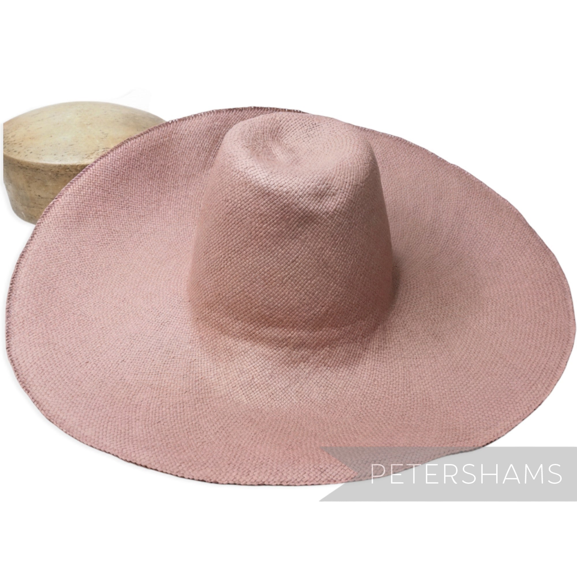 Petershams Millinery Supplies XL smooth dusky pink Toyo paper capeline hat body for millinery and hat making projects