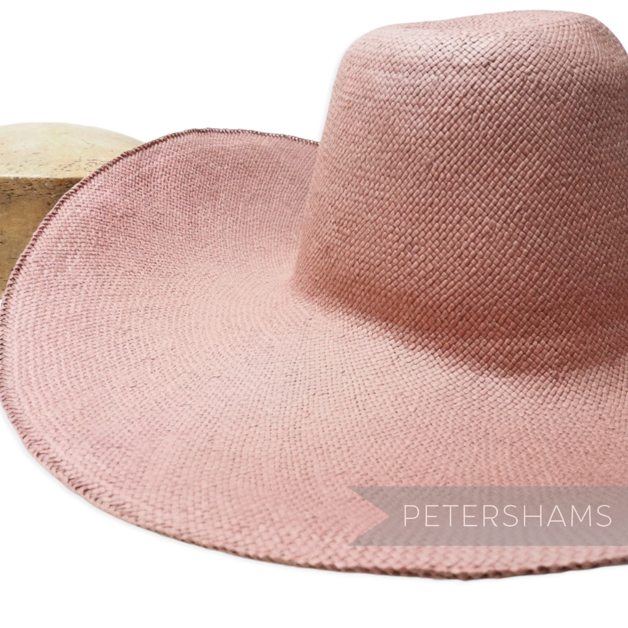 Petershams Millinery Supplies extra large smooth dusty pink Toyo paper capeline hat body for millinery projects