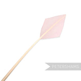 Petershams Millinery Supplies pale pink arrowhead turkey quill feather for hats and fascinators