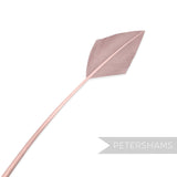 Petershams Millinery Supplies rose pink arrowhead turkey quill feather for hat and fascinator decoration