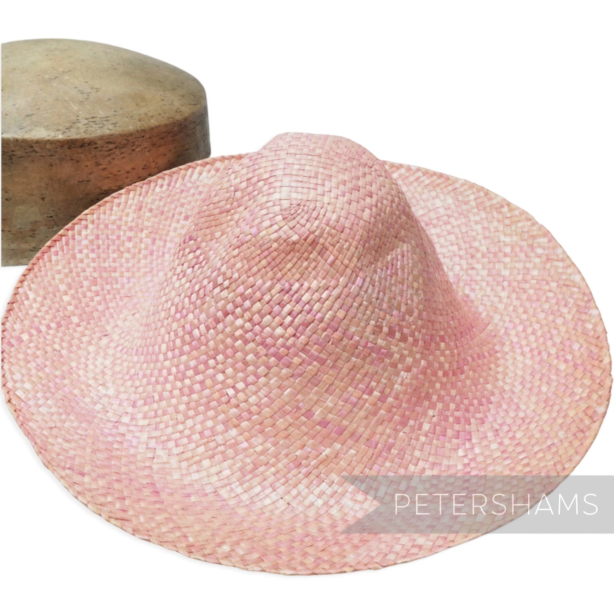 Petershams Millinery Supplies pink mini wheatstraw capeline hat body for hat making