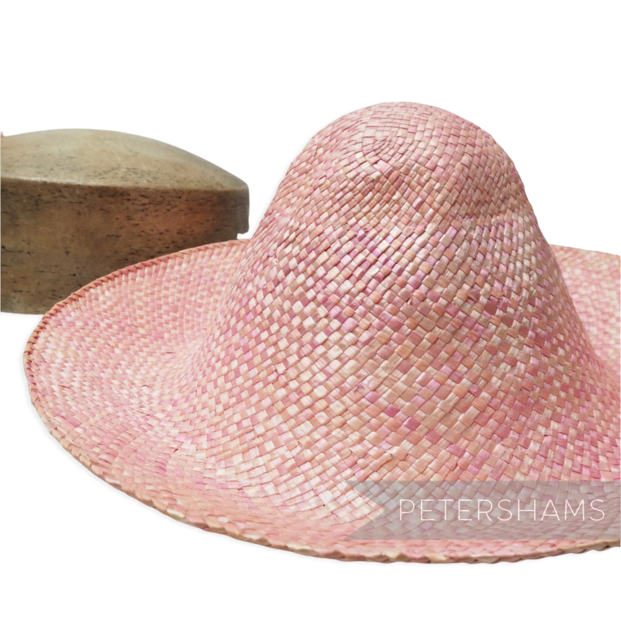 Petershams Millinery Supplies mini pink wheatstraw capeline hat body for hat making