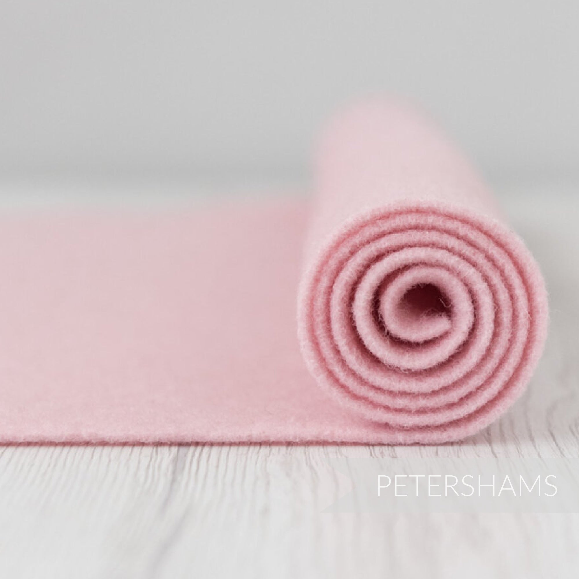 Petershams Millinery Supplies light pink 3mm thermoformable wool felt fabric roll for millinery and hat making