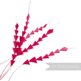 Petershams Millinery Supplies hot pink zig zag coque feathers for hat making and millinery crafts