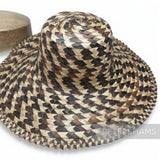 Petershams Millinery Supplies contrasting plaited bark straw capeline hat body with detailed brim edge