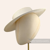 Petershams Millinery Supplies ivory polybraid boater fascinator hat base