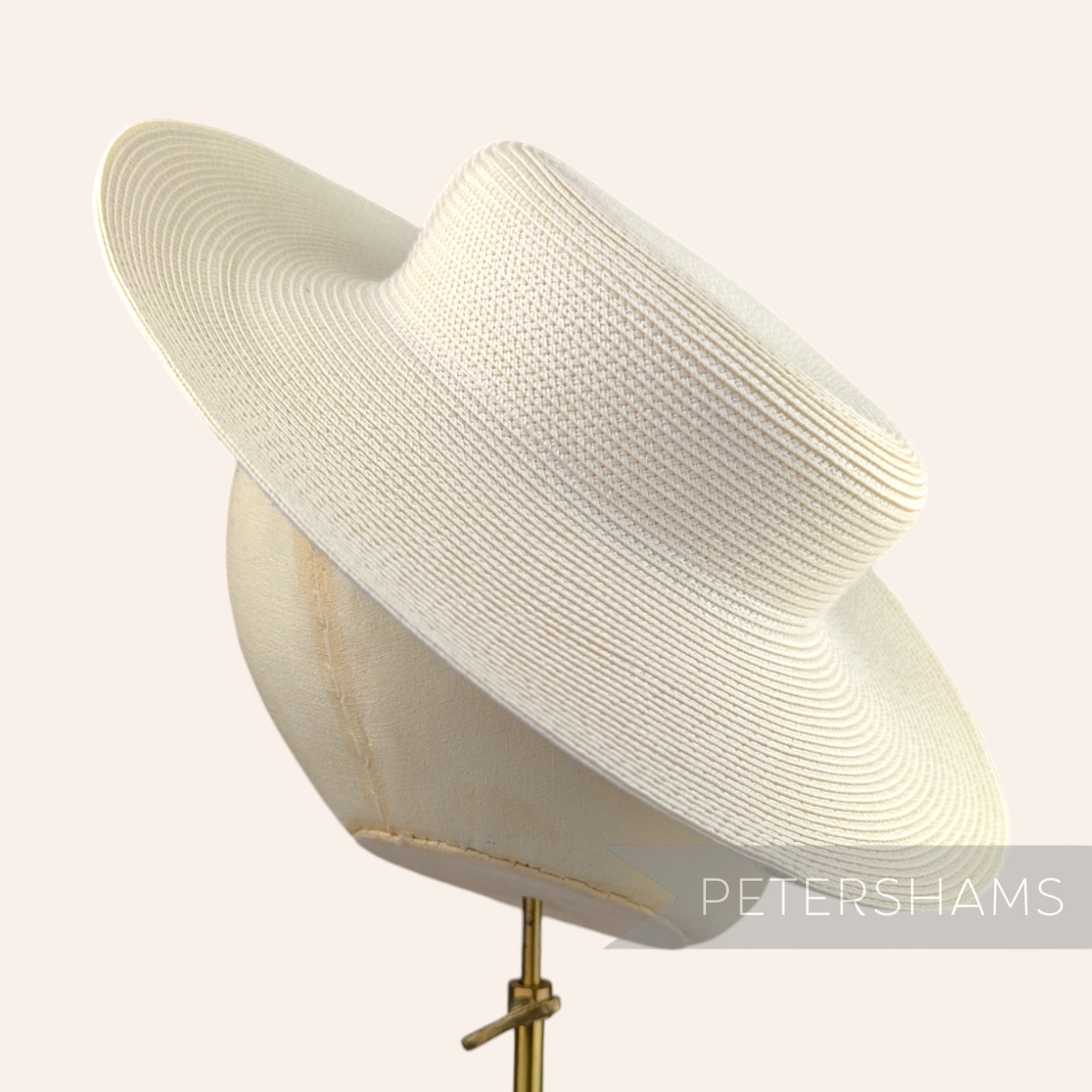 Petershams Millinery Supplies white polybraid boater fascinator hat base