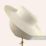 Petershams Millinery Supplies white polybraid boater fascinator hat base