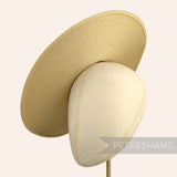 Petershams Millinery Supplies natural straw polybraid cartwheel fascinator hat base