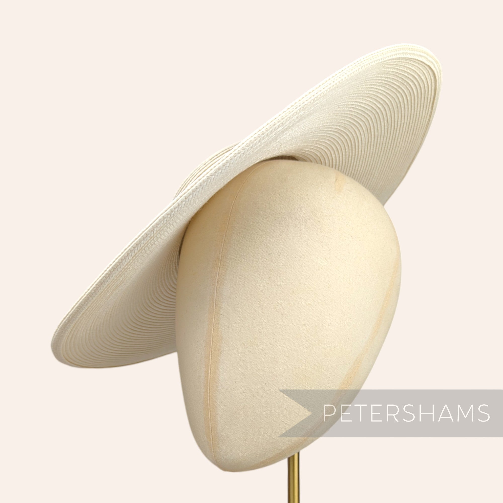 Petershams Millinery Supplies ivory polybraid cartwheel fascinator hat base