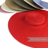 Petershams Millinery Supplies polybraid cartwheel fascinator hat bases in various vibrant colours and patterns