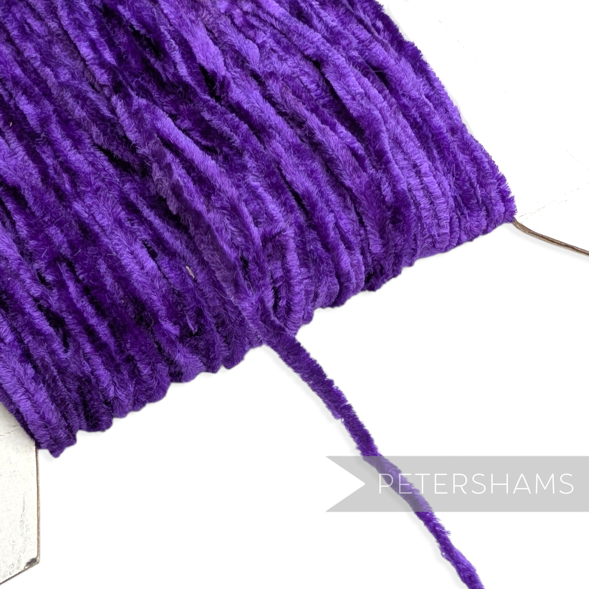 Petershams Millinery Supplies vintage purple chenille wire for veiling dots and hat making