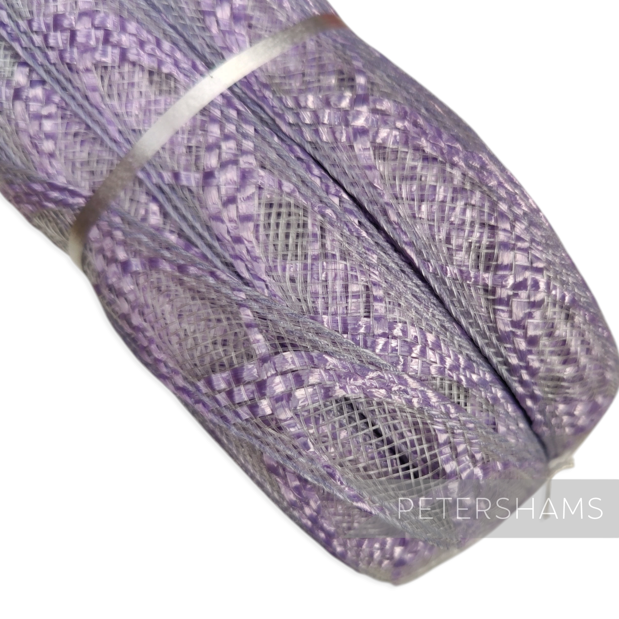 Petershams Millinery Supplies 20mm tutti frutti crin and polybraid millinery braid in purple with shiny zig zag weave
