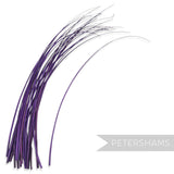 Petershams Millinery Supplies purple stripped ostrich quill feather for millinery and hat making