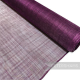 Petershams Millinery Supplies deep purple sinamay fabric, 1/2 metre. Lightweight, woven material for hat making and fascinators.