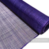 Petershams Millinery Supplies deep purple sinamay fabric, 1/2 metre length, ideal for hat making and fascinators.