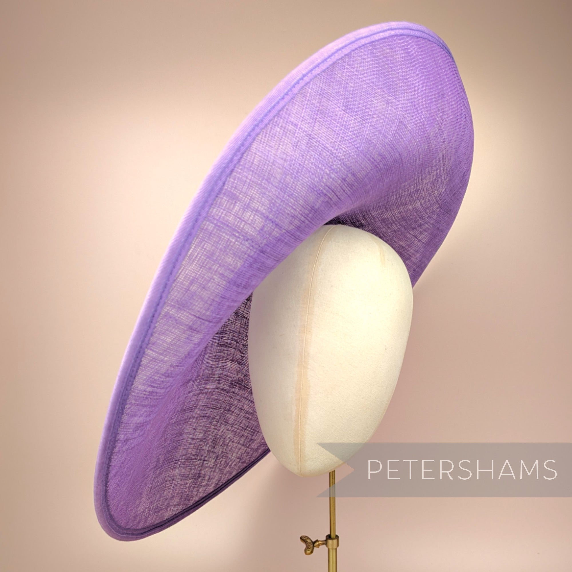 Petershams Millinery Supplies extra large iris sloped sinamay hat base