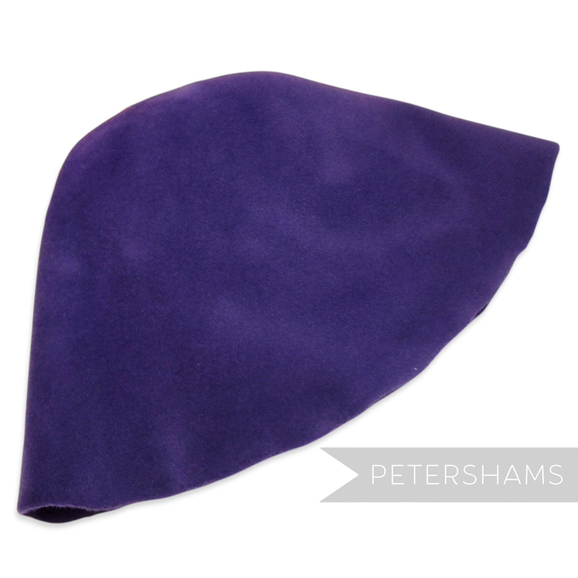 Petershams Millinery Supplies extra large purple peachbloom velour fur felt hat cone for millinery projects