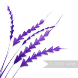 Petershams Millinery Supplies purple zig zag coque feathers for hat making and millinery projects