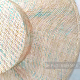 Petershams Millinery Supplies rainbow metallic lurex sinamay boater fascinator hat base with wide brim