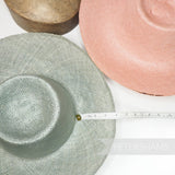 Petershams Millinery Supplies ramie straw capeline hat bodies in duck egg and pink
