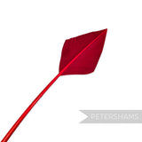 Petershams Millinery Supplies red arrowhead turkey quill feather for hat and fascinator decoration