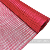 Petershams Millinery Supplies red basket weave sinamay fabric for hat making and fascinators.