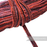 Petershams Millinery Supplies 15mm red and black wavy chenille threaded crin braid trim for hat making