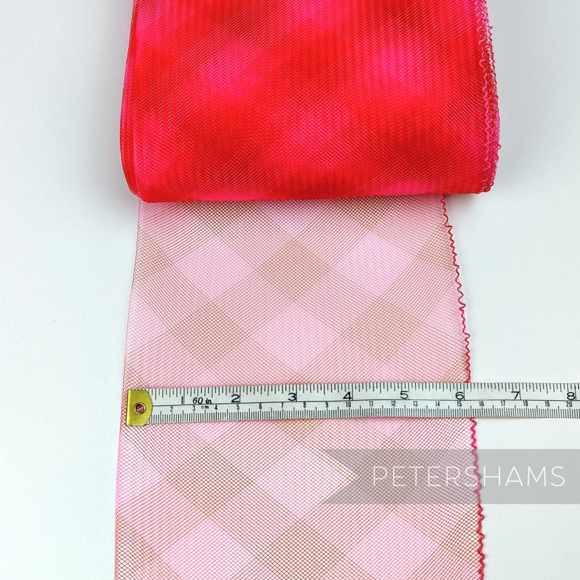 Petershams Millinery Supplies 15cm wide red checker pattern crinoline horsehair braid trim for fascinators
