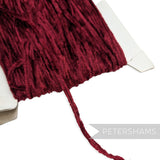 Petershams Millinery Supplies vintage deep red chenille wire for millinery veiling dots on a card spool