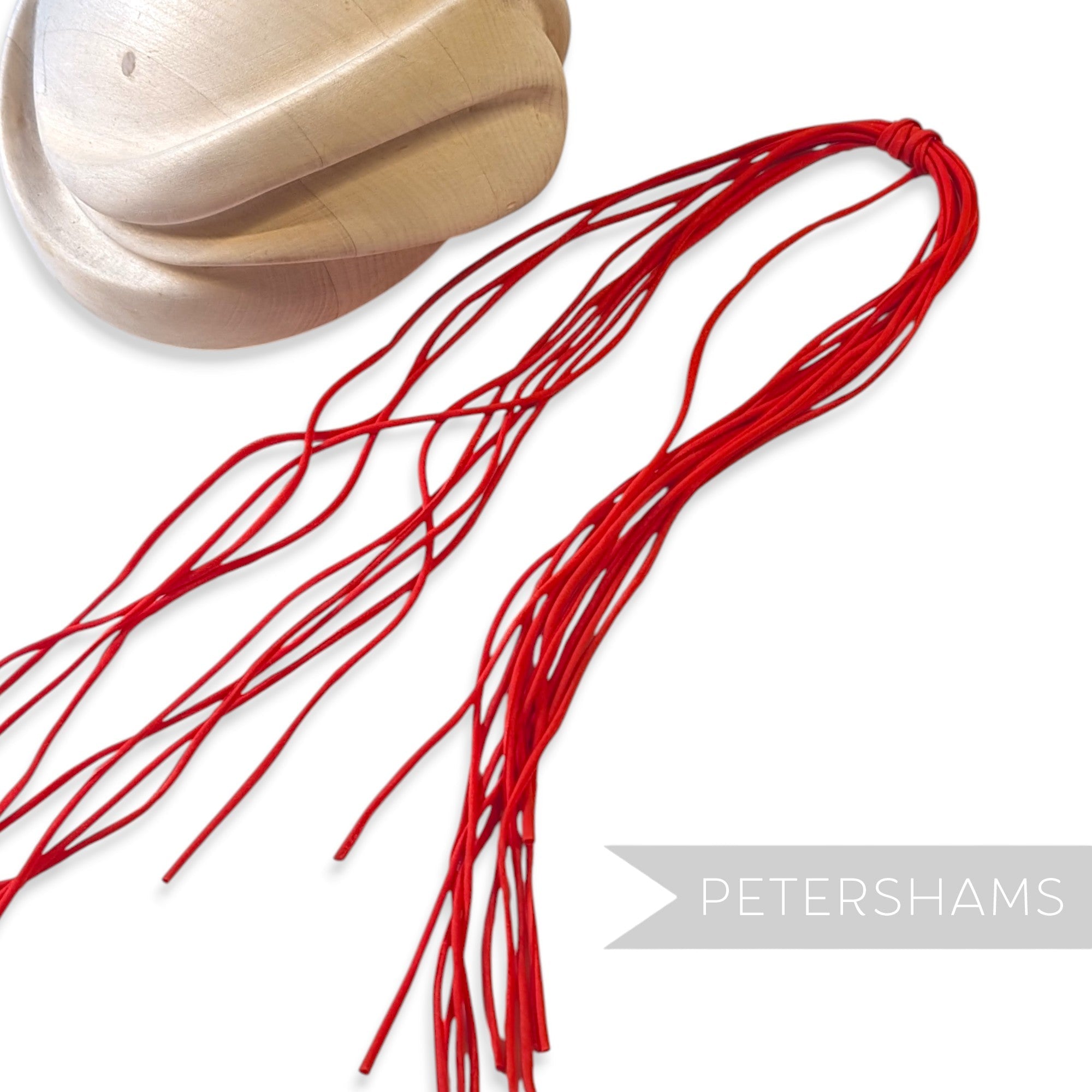 Petershams Millinery Supplies vintage red rolled cotton organdie flower tails for millinery trim